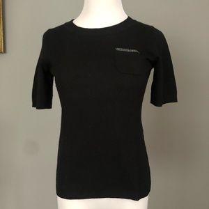 Banana Republic black short sleeve sweater, size: XS